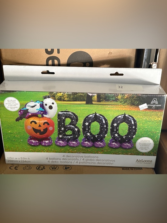 AirLoonz Other - Halloween 'Boo' Decorative Balloon Set - Black, Purple & Orange